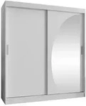 Mirjan24 Schwebet&uuml;renschrank, Wei&szlig;, Holzwerkstoff, Rechteckig, 180x200x62 cm,
