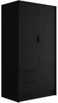 Altdecor Kleiderschrank, Schwarz, Holzwerkstoff, 102x200x51 cm, Schlafzimmer,