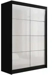 Altdecor Kleiderschrank, Wei&szlig;, Schwarz, Holzwerkstoff, 120x215x61 cm,...