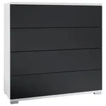 Vladon Kommode, Schwarz, Holzwerkstoff, 76x76x35 cm, Wohnzimmer, Kommoden &