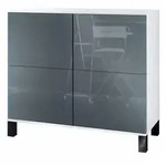 Vladon Kommode, Grau, Holzwerkstoff, 92.5x84.5x35 cm, Wohnzimmer, Kommoden &