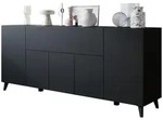 Mirjan24 Sideboard, Graphit, Kunststoff, Rechteckig,Rechteckig, 180x76x38 cm,