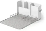 Umbra Geschirrkorb Sling, Grau, Wei&szlig;, Metall, Kunststoff, 38x17x33 cm, Kochen,