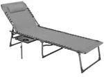 Outsunny Sonnenliege, Grau, Metall, 1-Sitzer, 60x31x190 cm, Gartenm&ouml;bel,