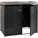 MCW 2Er-M&uuml;lltonnenverkleidung, Anthrazit, Metall, 132x125x84 cm, Aufbewahrung &