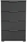 Boxxx Nachtschrank, Graphit, Kunststoff, 4 Schublade(n) Schubladen, 46x79x42 cm,