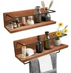 Mein-Regal Wandregal, Braun, Holz, 10x10x40 cm, CE, Wohnzimmer, Regale, Wandregale
