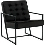 CLP Sessel, Schwarz, Metall, 63x79.5x83 cm, Wohnzimmer, Sessel, Polstersessel