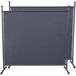 Quick Star Paravent, Grau, Metall, 180x180 cm, Sonnen- & Sichtschutz,...