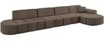 Altdecor Ecksofa, Braun, Textil, 3-Sitzer, 422x173 cm, Wohnzimmer, Sofas &...