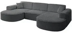 Altdecor Wohnlandschaft, Dunkelgrau, Kunststoff, 4-Sitzer, U-Form, 303x79x171...