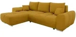 Mirjan24 Ecksofa, Gelb, Kunststoff, Kiefer, 5-Sitzer, L-Form,L-Form, 291x183 cm,