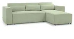Fun M&ouml;bel Ecksofa, Hellgr&uuml;n, Textil, Ottomane rechts, 260x173 cm, Wohnzimmer,...