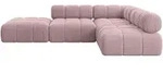 Altdecor Ecksofa, Rosa, Textil, 5-Sitzer, L-Form, 285x190 cm, Wohnzimmer, Sofas...