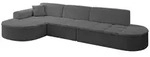 Altdecor Ecksofa, Grau, Textil, 3-Sitzer, L-Form, 328x171 cm, Wohnzimmer, Sofas...