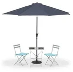 Relaxdays Sonnenschirm, Anthrazit, Textil, Metall, 300x300 cm, Sonnen- &...