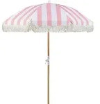 Beliani Sonnenschirm, Pink, Wei&szlig;, Hellbraun, Textil, 150x150 cm, Sonnenschutz &