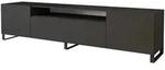 Altdecor Lowboard, Schwarz, Holzwerkstoff, Rechteckig, U-Form, 200x53x41 cm,