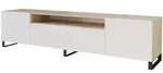 Altdecor Lowboard, Eiche Artisan, Wei&szlig;, Holzwerkstoff, Rechteckig, U-Form,...