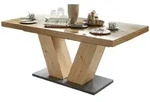 58aufmkessel Esstisch, Hellbraun, Holzwerkstoff, Rechteckig, 90x76x160 cm, Esszimmer,