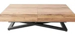 WFL Group Couchtisch, Eiche Wotan, Metall, Nachbildung, 10-Sitzer,