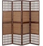 Homestyle4u Paravent, Braun, Holz, 176x175x2 cm, Wohnzimmer, Raumteiler &...