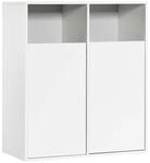 Mokebo W&auml;scheschrank, Wei&szlig;, Holzwerkstoff, 80x95x40 cm, Ordnen & Aufbewahren,