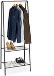 Relaxdays Kleiderst&auml;nder, Schwarz, Metall, 61.5x160x38 cm, Garderobe,