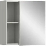 Inn.Furn Spiegelschrank, Grau, Metall, Holzwerkstoff, Glas, Nachbildung, Uni, 3