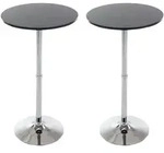 CLP Bartisch, Schwarz, Metall, 60x108x60 cm, Esszimmer, Barm&ouml;bel, Bartische