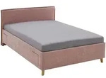 Stylife Polsterbett, Rosa, Holz, Eukalyptusholz, 140x200 cm, Reach, gepolstertes