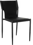 Mid.you Besucherstuhl, Schwarz, Leder, Lederlook, U-Form, 44x82x52 cm, stapelbar,