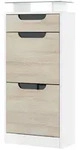 Vladon Schuhschrank, Eiche San Remo, Holzwerkstoff, 46x104x23 cm, Garderobe,