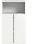 Livetastic Schuhschrank, Wei&szlig;, Wei&szlig; Hochglanz, Kunststoff, 4 F&auml;cher, 60x110x37 cm,
