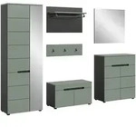 Inn.Furn Garderobe, Salbeigr&uuml;n, Kunststoff, Uni, 1-Sitzer, 7 F&auml;cher, 1...