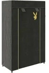 Playboy Schuhschrank Playboy, Schwarz, Metall, Kunststoff, Textil, Uni, 4...