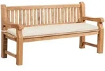 Deluke Gartenbank, Creme, Holz, 180x93x61 cm, Gartenm&ouml;bel, Gartenb&auml;nke