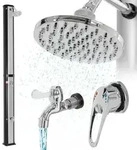 ECD-Germany Solardusche, Silber, Kunststoff, 17.5x217x13.5 cm, Freizeit, Pools und