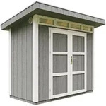 Timbela Holz-Gartenhaus, Dunkelgrau, Holz, 294x239x161 cm, Aufbewahrung &