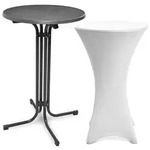 Beautissu Stehtisch, Wei&szlig;, Metall, Rundform,Rund, 60x110x60 cm, Esszimmer,...