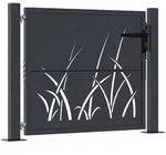 vidaXL Gartentor, Grau, Metall, 75x80 cm, Gartenzubeh&ouml;r