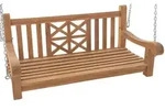 Deluke Schaukelbank, Teak, Holz, 120x61x70 cm, Gartenm&ouml;bel, Hollywoodschaukeln
