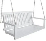 Deluke Garten-H&auml;ngebank, Grau, Holz, 130x57x63 cm, Gartenm&ouml;bel, Gartenb&auml;nke