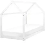 Beliani Kinder-Hausbett, Wei&szlig;, Holz, 90x200 cm, Kinder- & Jugendzimmer,