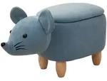 Svita Tierhocker, Blau, Textil, Tiere, 1-Sitzer, 32x37x68 cm, Kinder- &...