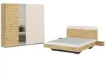 Rauch M&ouml;bel Schlafzimmer, Champagner, Eiche Artisan, Holzwerkstoff, 2 F&auml;cher,