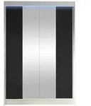 Mirjan24 Schwebet&uuml;renschrank, Wei&szlig;, Schwarz, Holzwerkstoff, 5 F&auml;cher,...