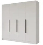 Altdecor Kleiderschrank, Wei&szlig;, Schwarz, Holzwerkstoff, 200x200x51 cm,...