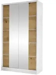 Mirjan24 Schwebet&uuml;renschrank, Wei&szlig;, Eiche Artisan, Holzwerkstoff, 4 F&auml;cher,
