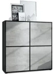 Vladon Highboard, Hellgrau, Holzwerkstoff, 104x105.5x35.5 cm, Wohnzimmer,...